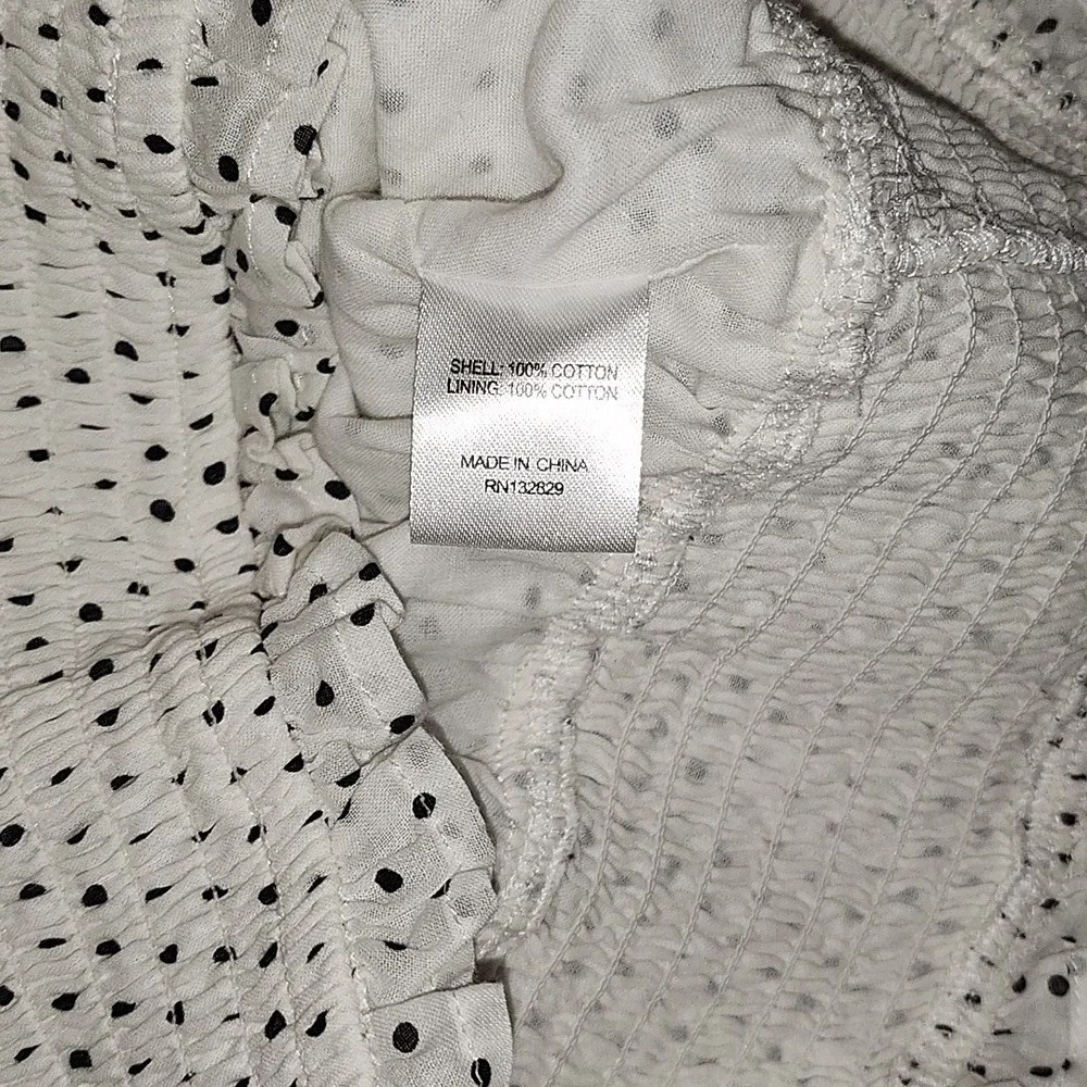 Revolve Majorelle Tate Smocked Long Sleeve Polkadotz Puff Sleeve CottageTop Sz S - Picture 16 of 16